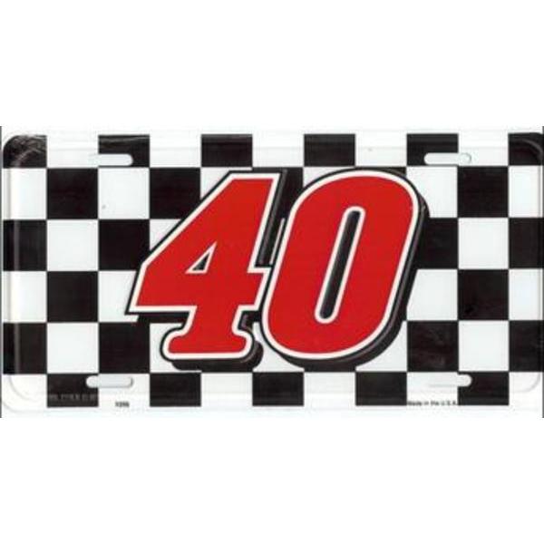 X096 6 x 12 in. No.40 Racing License Plate