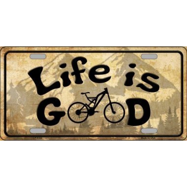 LP-8384 6 x 12 in. Life is Good Metal License Plate