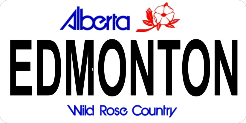 LPO8304 6 x 12 in. Alberta Edmonton Photo License Plate