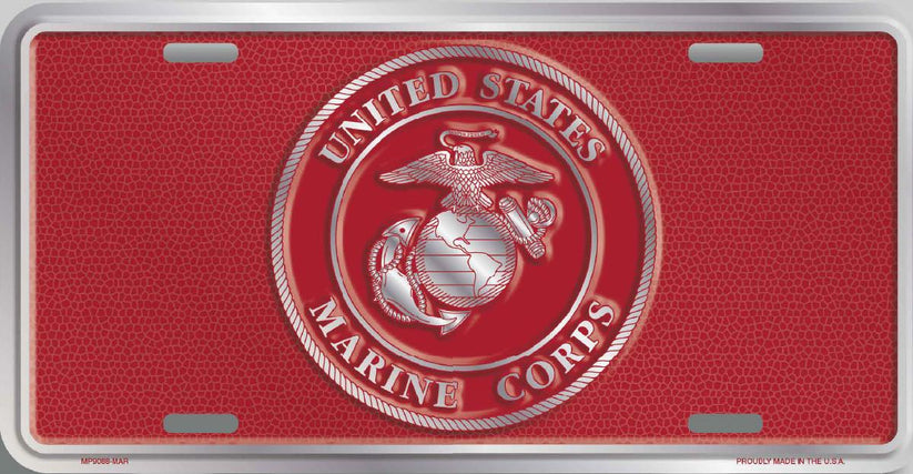 MP9088MAR 6 x 12 in. U.S. Marines Metal Mosaic License Plate