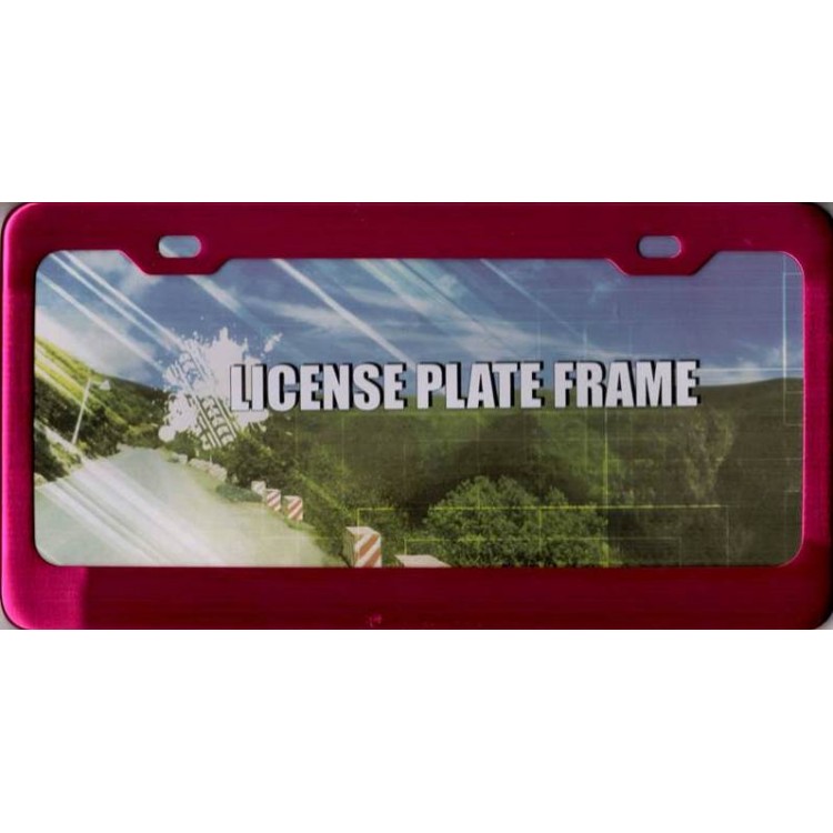 BF-401PK 6 x 12 in. Hot Pink Anodized Aluminum License Plate Frame