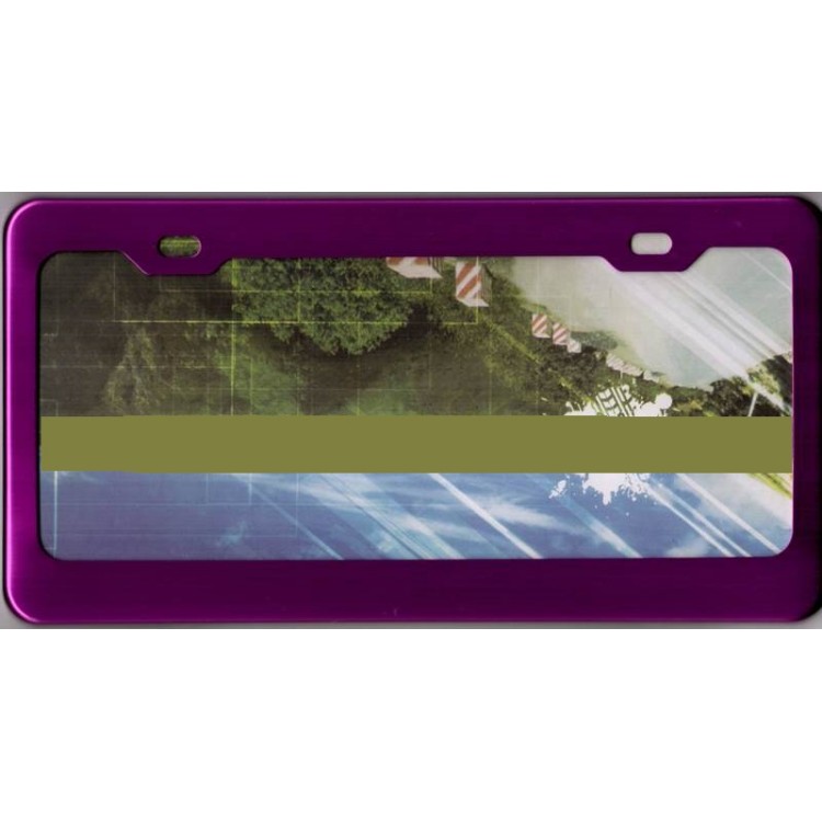 BF-401PE 6 x 12 in. Purple Anodized Aluminum License Plate Frame