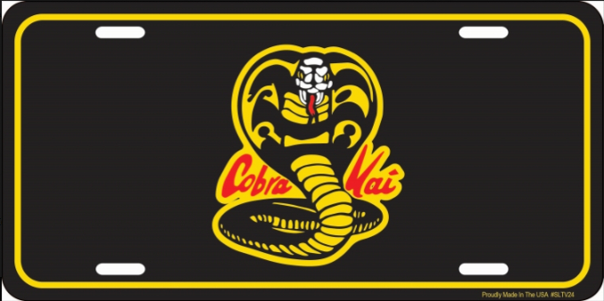 SLTV24 6 x 12 in. Cobra Kai Logo Metal License Plate