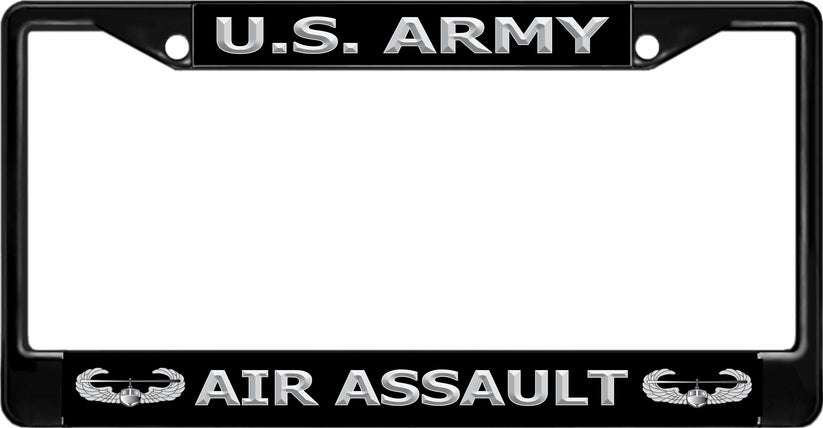 LPO8356 U.S. Army Air Assault Black License Plate Frame