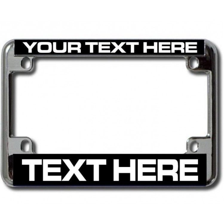 LPO3967 4 x 7 in. Design Your Own Chrome Motorcycle License Plate Frame
