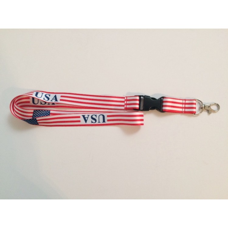 Picture of 212 Main JJWS0002 USA Flag Lanyard with Detachable Key Ring