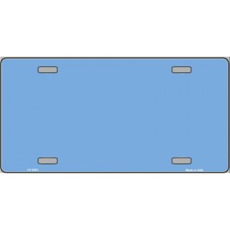 LP-2361 6 x 12 in. Baby Blue Solid Print Metal License Plate