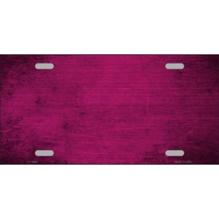 LP-6900 6 x 12 in. Pink Oil Rubbed Solid Background Metal License Plate