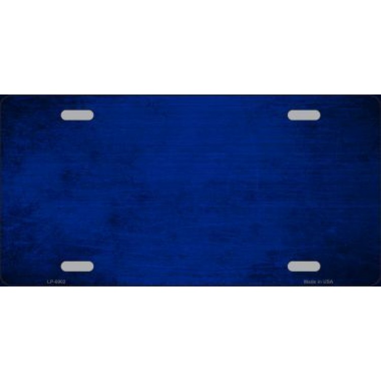 LP-6902 6 x 12 in. Blue Oil Rubbed Solid Background Metal License Plate