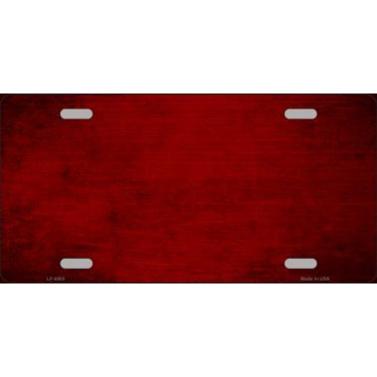 LP-6905 6 x 12 in. Red Oil Rubbed Solid Background Metal License Plate