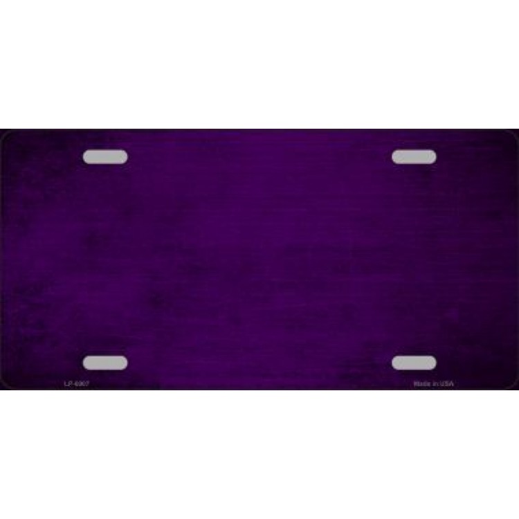 LP-6907 6 x 12 in. Purple Oil Rubbed Solid Background Metal License Plate