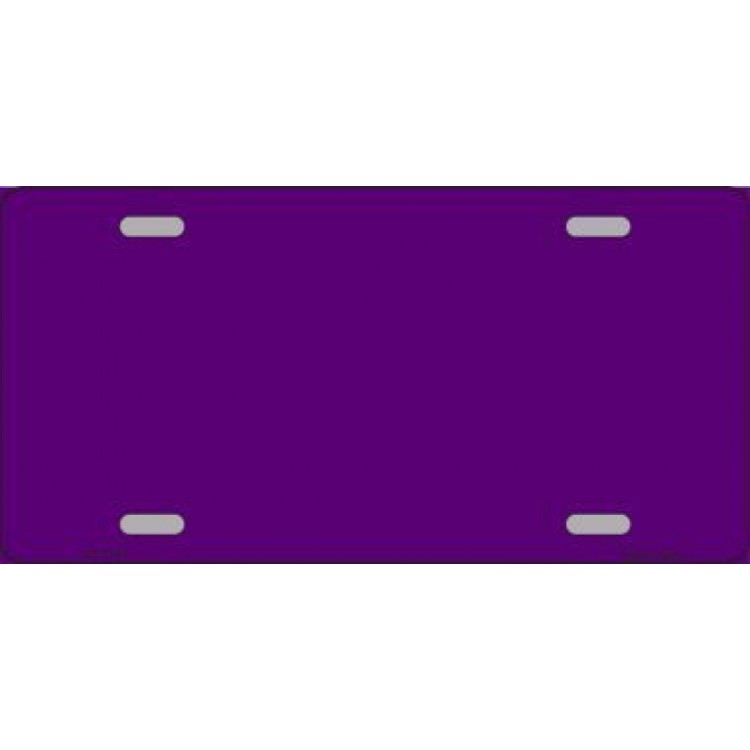 LPC-1007 6 x 12 in. Metallic Purple Solid Background Metal License Plate