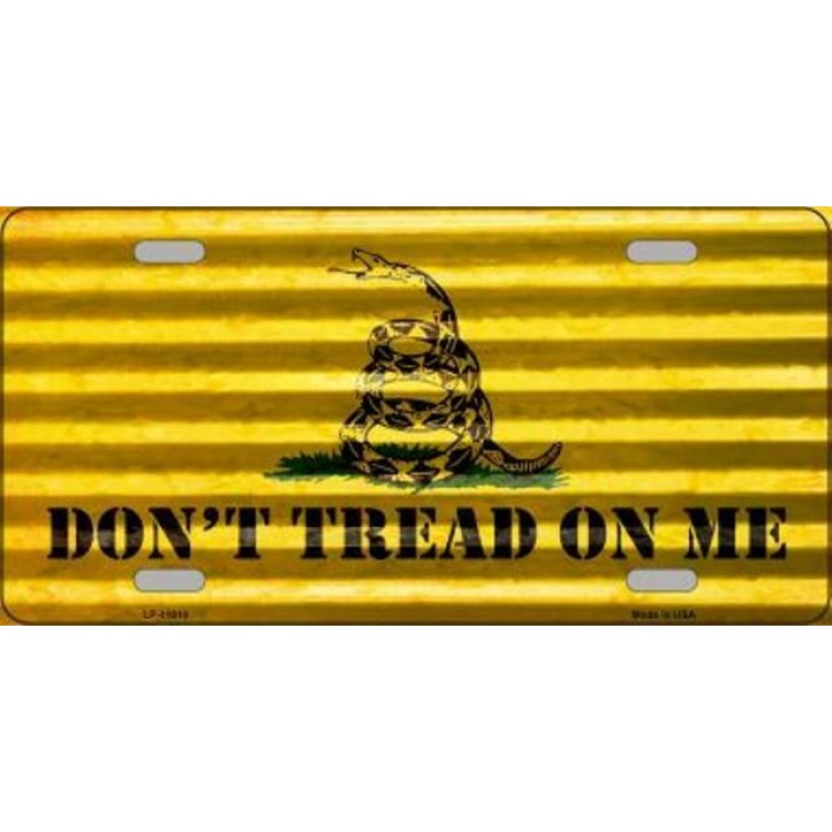 LP-11810 6 x 12 in. Dont Tread on Me Corrugated Metal License Plate