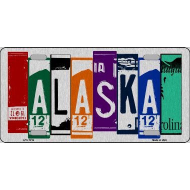 LPC-1016 6 x 12 in. Alaska Cut Style Metal License Plate