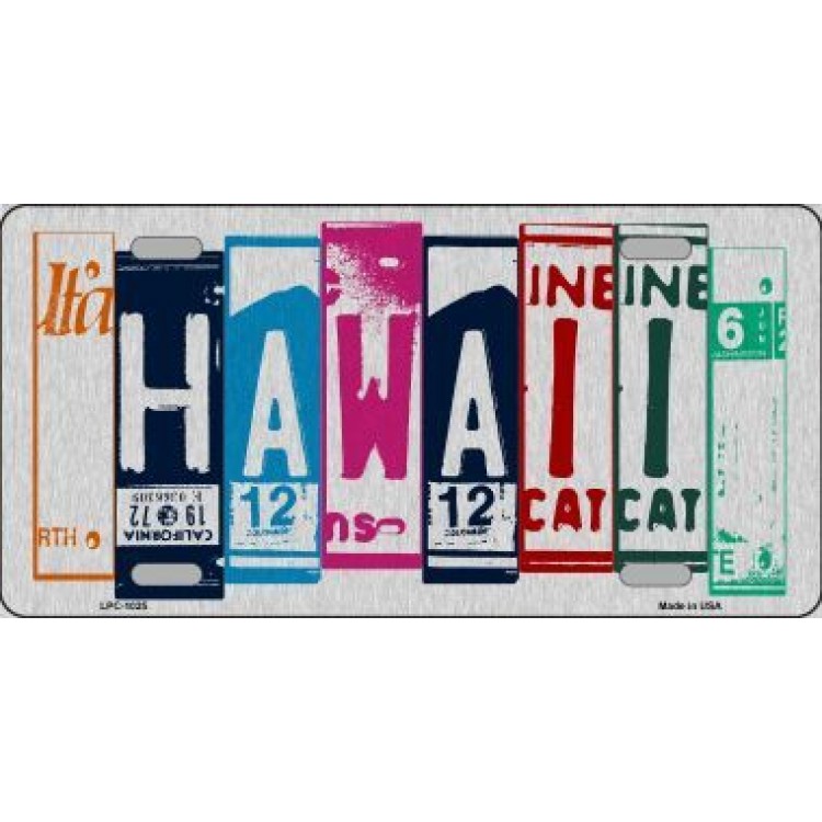 LPC-1025 6 x 12 in. Hawaii Cut Style Metal License Plate