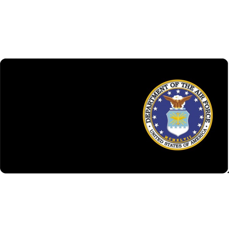 LPO4061 6 x 12 in. Department of the Air Force Offset Photo License Plate