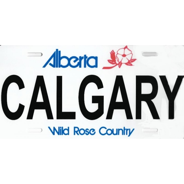 LPO4083 6 x 12 in. Alberta Calgary Wild Rose Country Photo License Plate