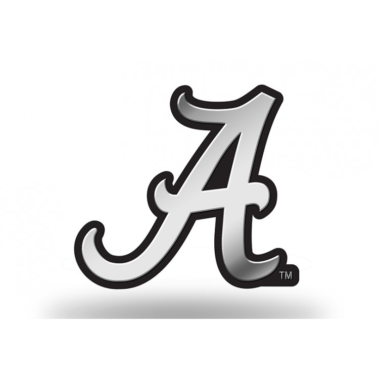 MEM150101 3 x 3 in. Alabama Crimson Tide NCAA Chrome Auto Emblem