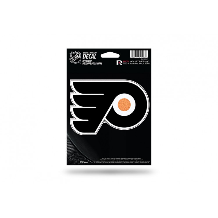 GLDCM7401 5 in. Philadelphia Flyers Glitter Die Cut Vinyl Decal
