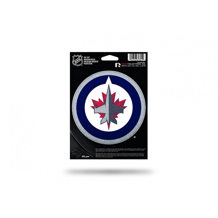 GLDCM10302 5 in. Winnipeg Jets Glitter Die Cut Vinyl Decal