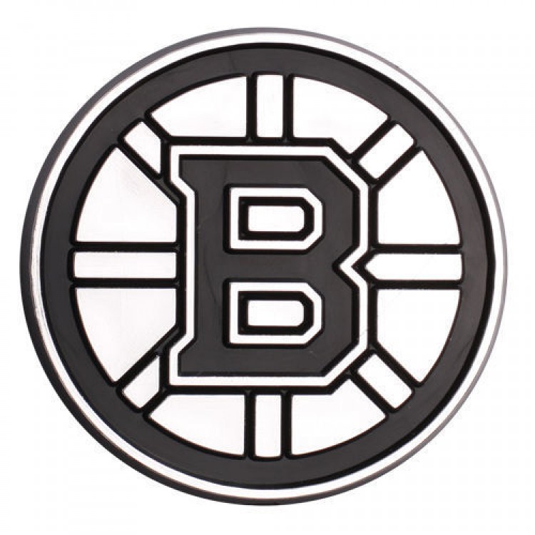 MEM7301 3 in. Boston Bruins Chrome Auto Emblem