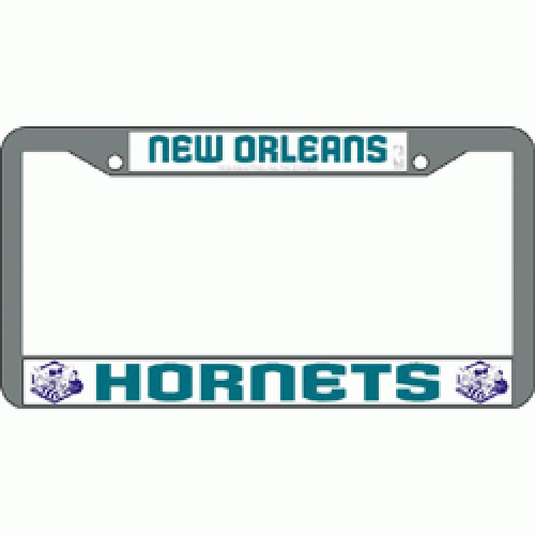 Picture of 212 Main FC78002 6 x 12 in. New Orleans Hornets Chrome License Plate Frame, Free Screw Caps