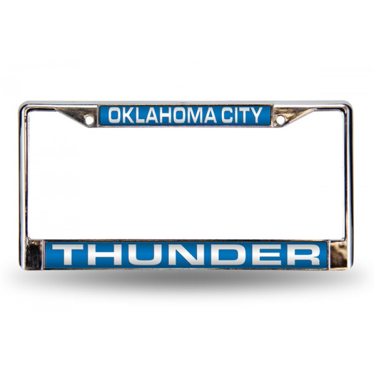 Picture of 212 Main FCL68001 Oklahoma City Thunder Laser Chrome License Plate Frame