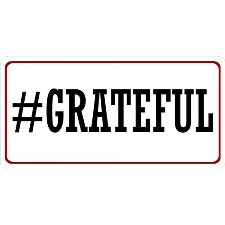 LPO3312 6 x 12 in. Hashtag Grateful Photo License Plate