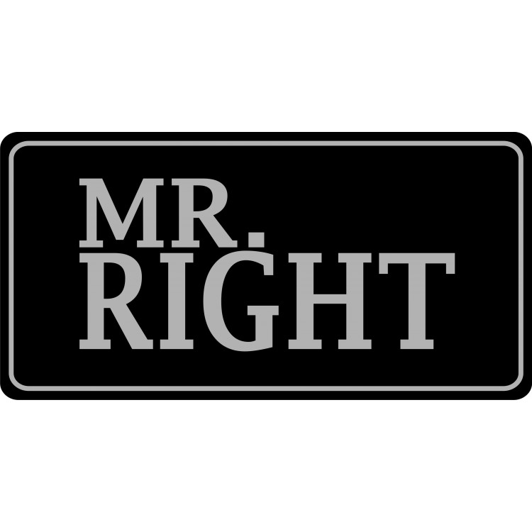 LPO3313 6 x 12 in. Mr. Right Photo License Plate