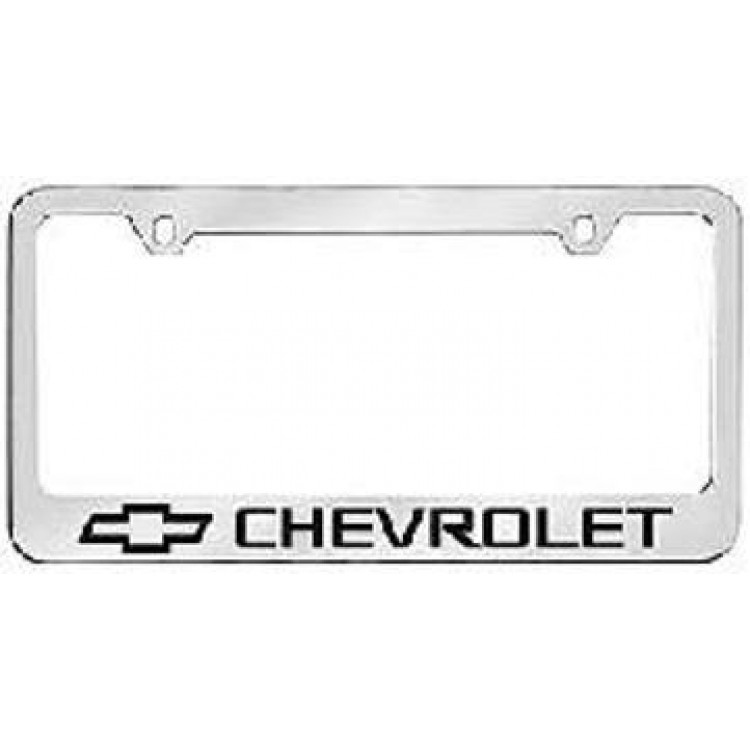 CHA1 6 x 12 in. Chevrolet Solid Brass License Plate Frame
