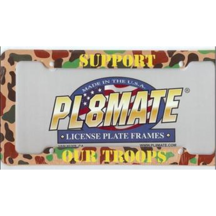 Picture of 212 Main 014-8134-00 Heavy Duty Plastic I Support the Troops License Plate Frame