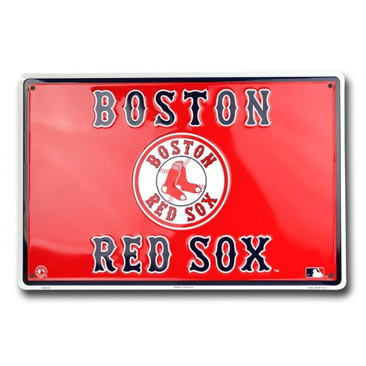 PS30110 12 x 18 in. Boston Red Sox Metal Parking Sign