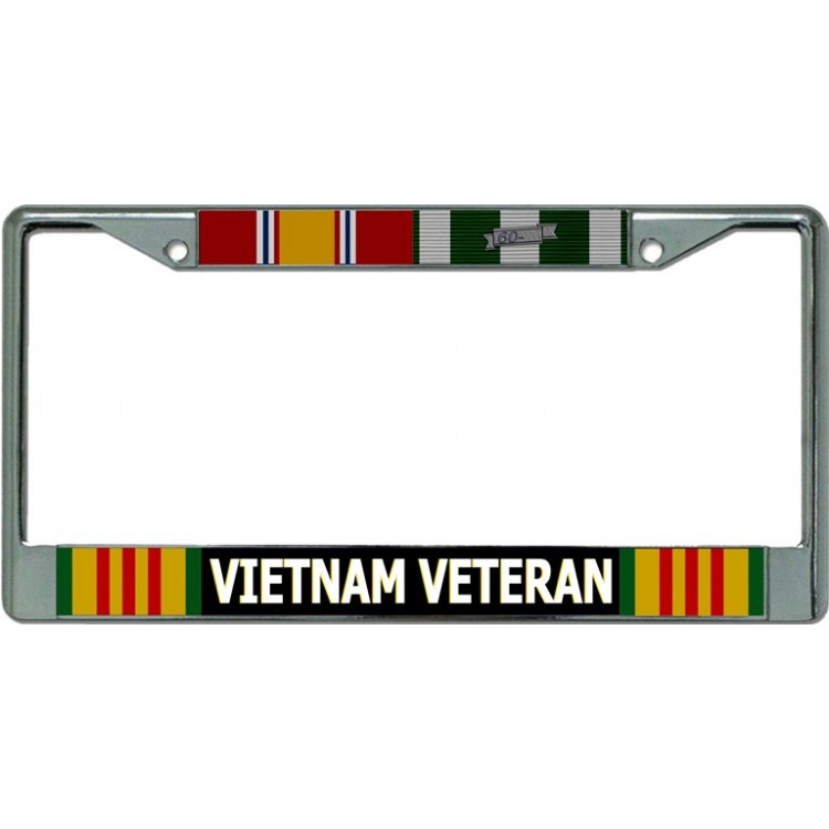 LPO3482 Vietnam Veteran Chrome License Plate Frame