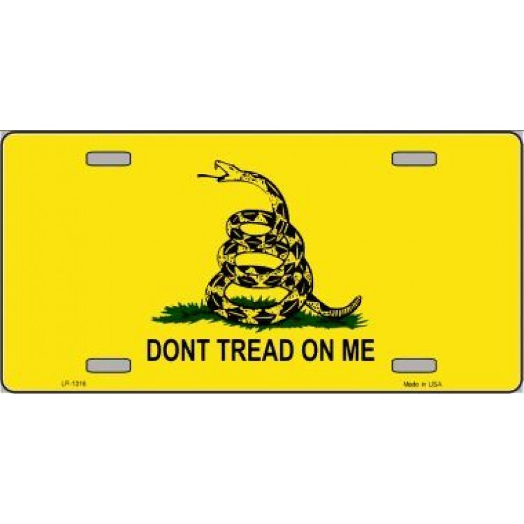 LP-1316 6 x 12 in. Dont Tread on Me Metal License Plate
