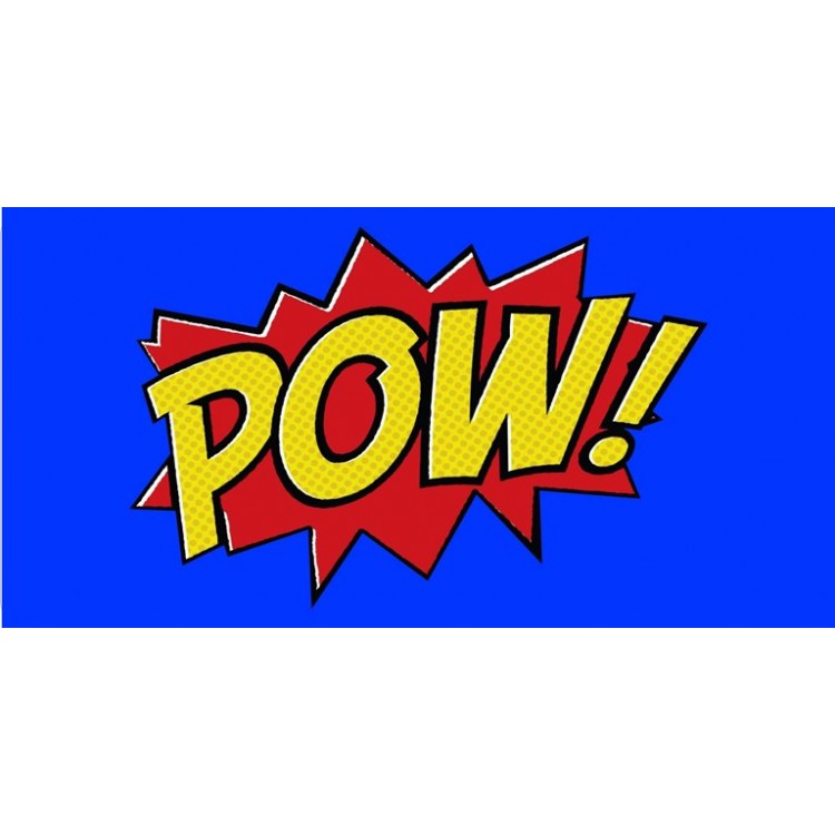 LPO3553 6 x 12 in. Comic Pow Photo License Plate