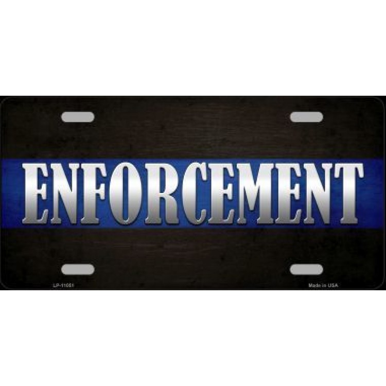 LP-11051 6 x 12 in. Enforcement Metal License Plate