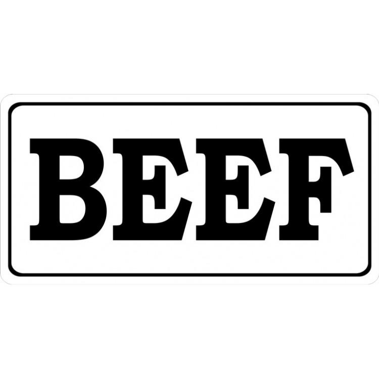 LPO3572 6 x 12 in. Beef Photo License Plate