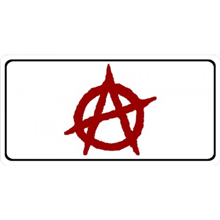 LPO3334 6 x 12 in. Anarchy Logo Photo License Plate