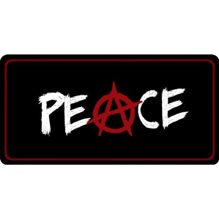 LPO3335 6 x 12 in. Anarchy Peace Photo License Plate