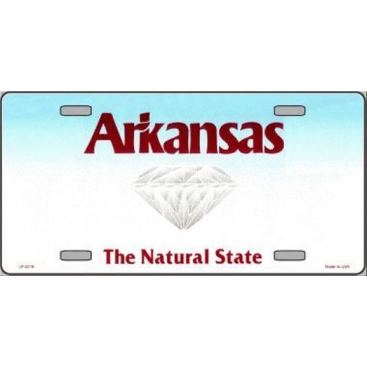 LP-2218 6 x 12 in. Arkansas State Background Metal License Plate