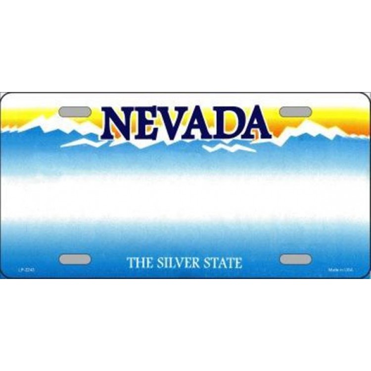 LP-2243 6 x 12 in. Nevada State Background Metal License Plate