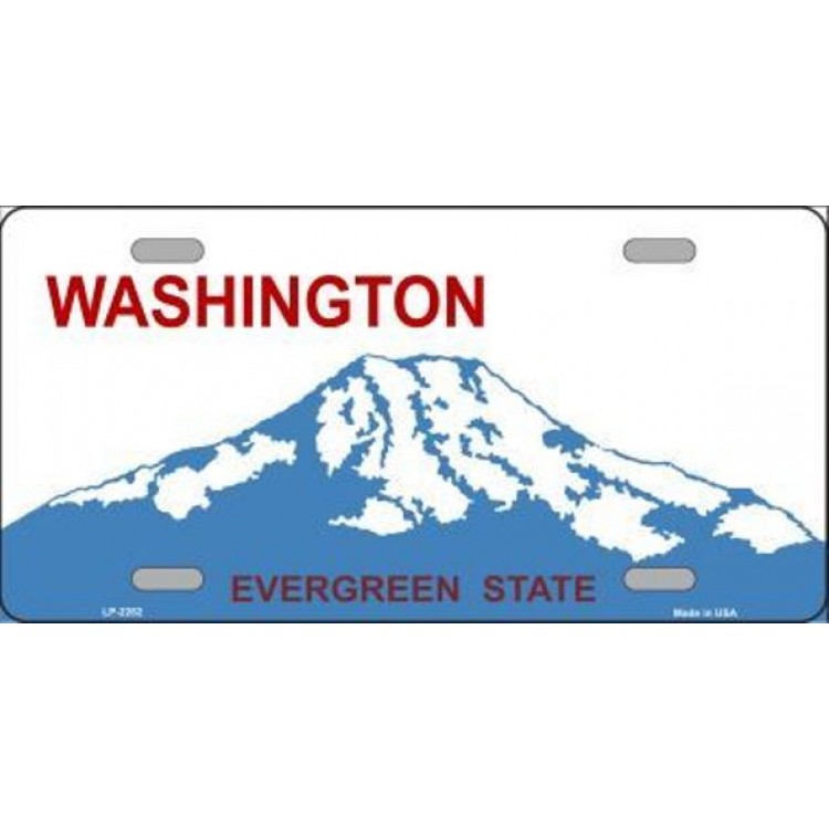 LP-2262 6 x 12 in. Washington State Background Metal License Plate