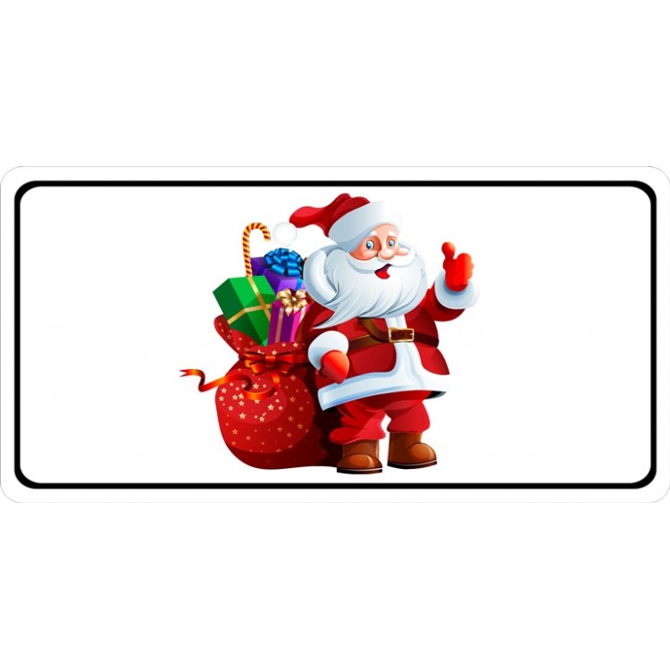 LPO3627 6 x 12 in. Santa Centered or Offset Photo License Plate