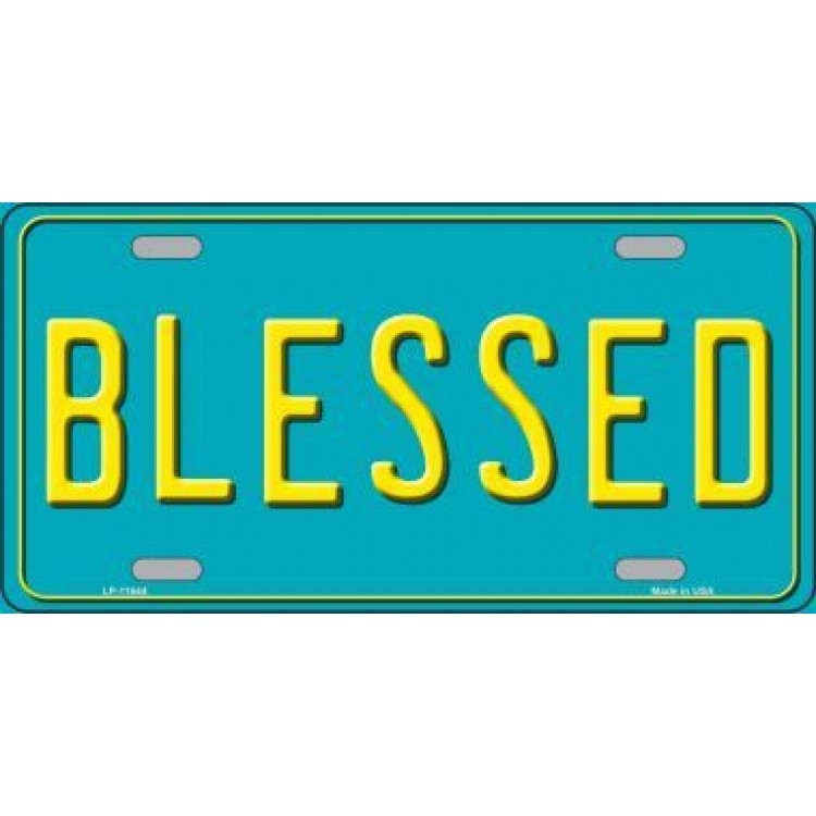 LP-11644 6 x 12 in. Blessed Metal License Plate