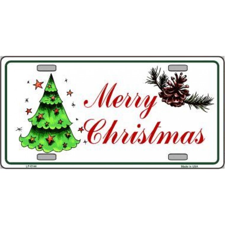 LP-5144 6 x 12 in. Merry Christmas License Plate