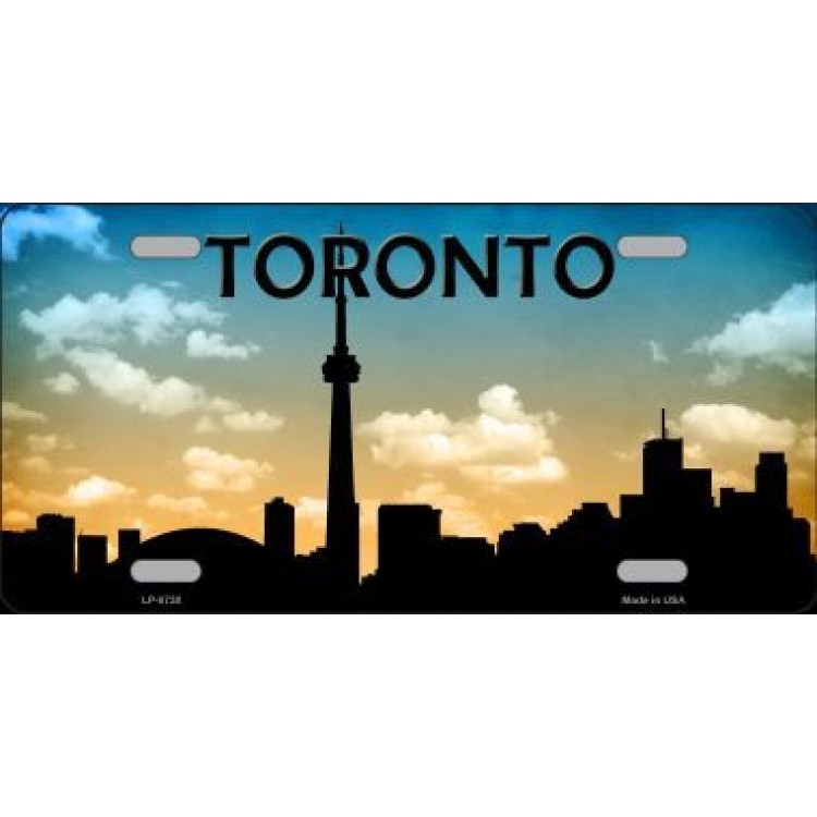 LP-8730 6 x 12 in. Toronto Skyline Silhouette License Plate