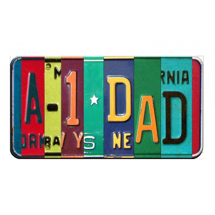 SOTT209354 6 x 12 in. A-1 Dad Cut Style Metal Art License Plate