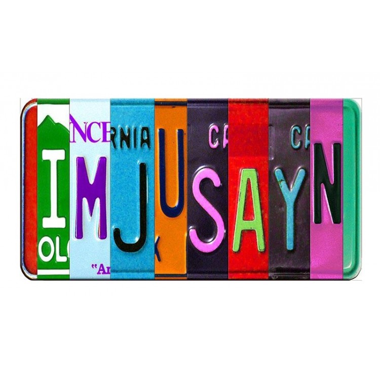 SOTT209358 6 x 12 in. I am Jusayn Cut Style Metal Art License Plate