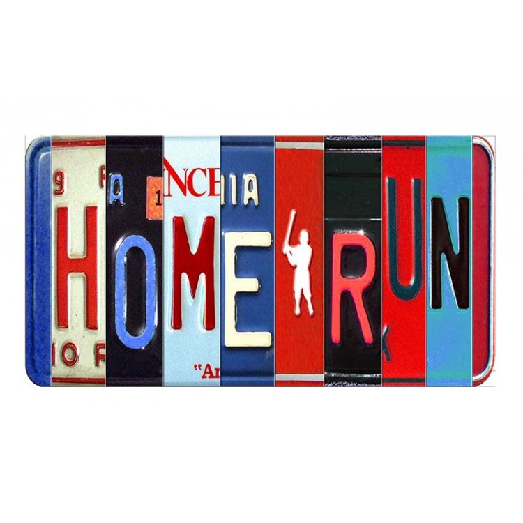 SOTT209468 6 x 12 in. Home Run Cut Style Metal Art License Plate