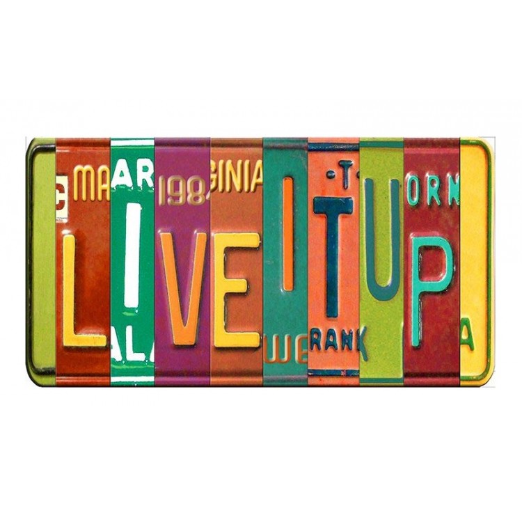 SOTT209479 6 x 12 in. Liveitup Cut Style Metal Art License Plate